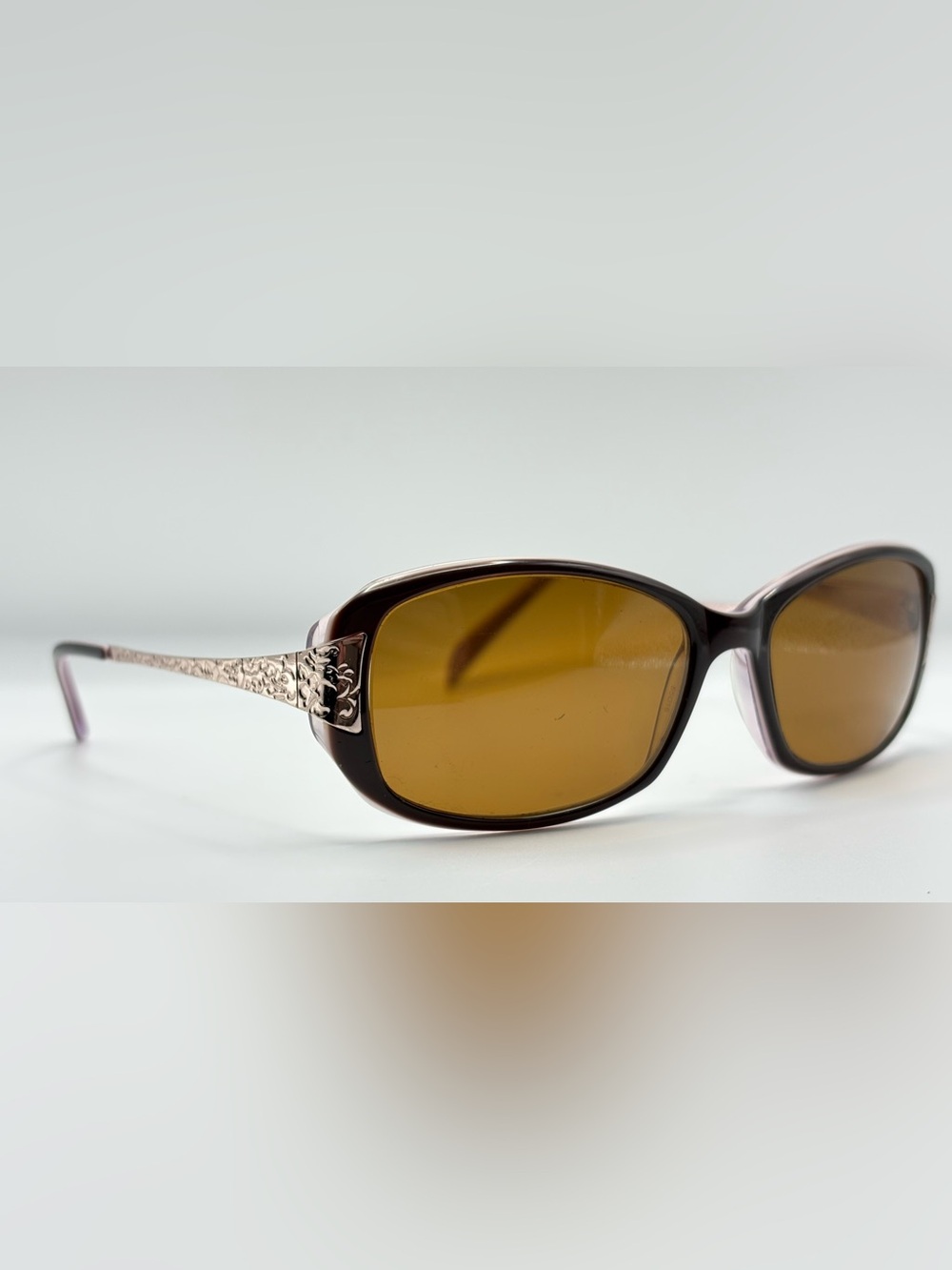 R3 7011 Brown Oval Sunglasses Frames Only